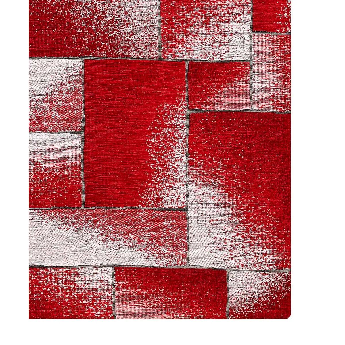 Tappeto Soggiorno Geometrico Rosso