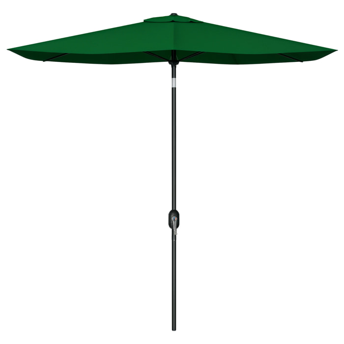 Sombrilla de Terraza Exterior 3x2 m Parasol de Terraza Exterior con Ángulo Ajustable Mástil de Aluminio y Protección UV 50+ Sombrilla para Jardín Patio Verde