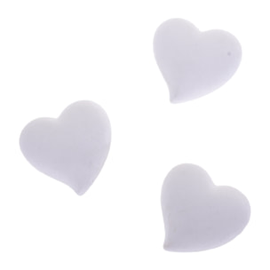 Gessetti A Forma Di Cuore, 12 Pezzi. Altezza 2,5 Cm - Pezzi 24 - 14X1X2,5cm - Colore: Bianco - Bianchi Dino - Gessetti, Petali E Piume