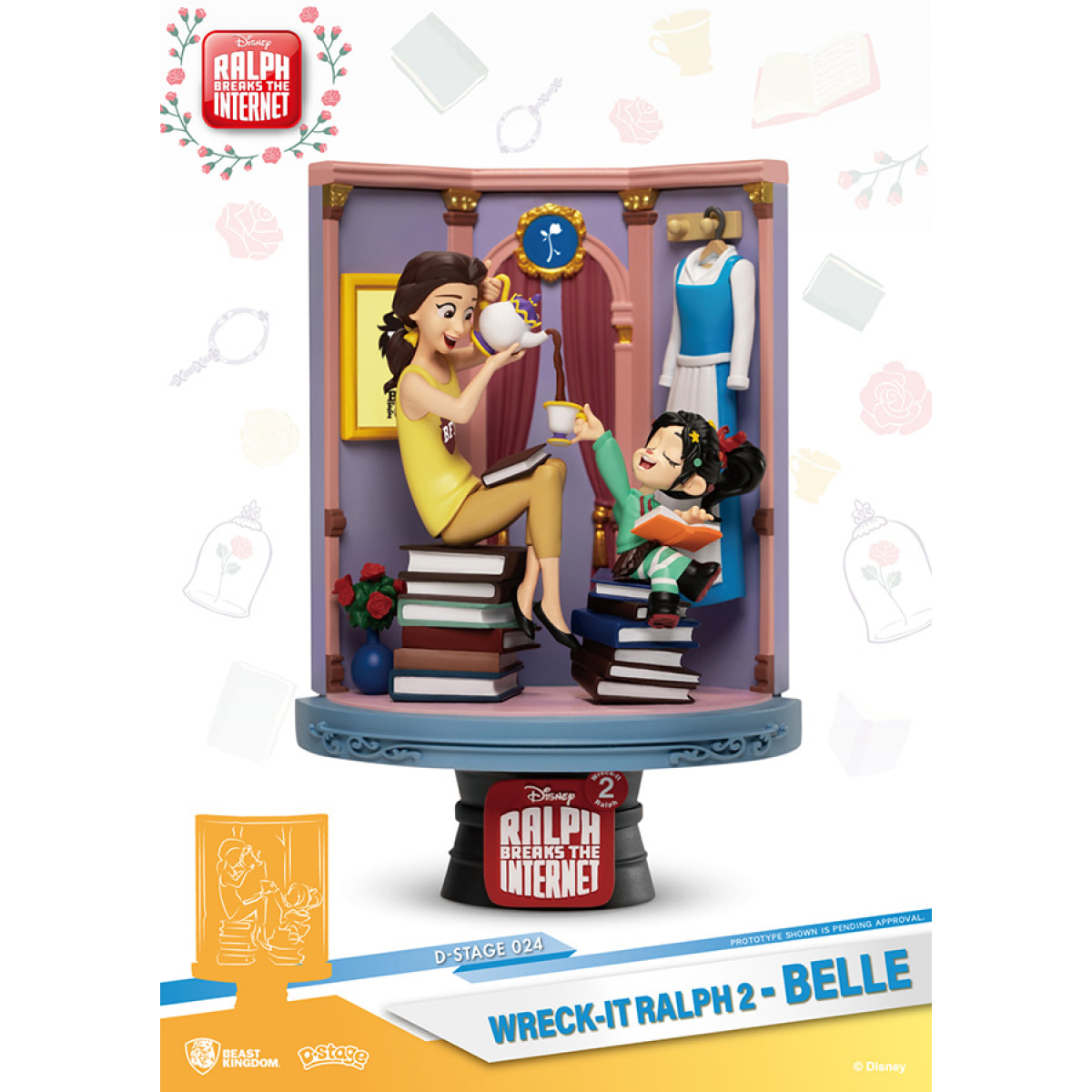 Ralph 2 Statua Belle & Vanellope D-Stage Diorama Figura 15 cm Beast Kingdom