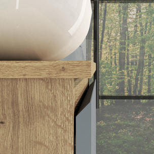 ENSEMBLE DE SALLE DE BAIN NIA | MEUBLE SUSPENDU | 70 CM BLEU | DEUX TIROIRS |LAVABO SUR PLAN | MIROIR NON INCLUS | MEUBLE MONTÉ | ALDAY