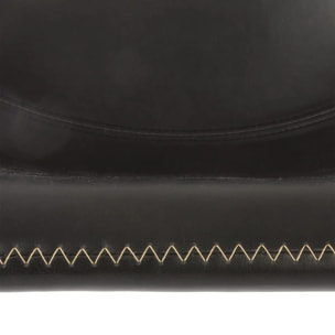 Lot de 2 chaises de bar "Lois" effet cuir noir