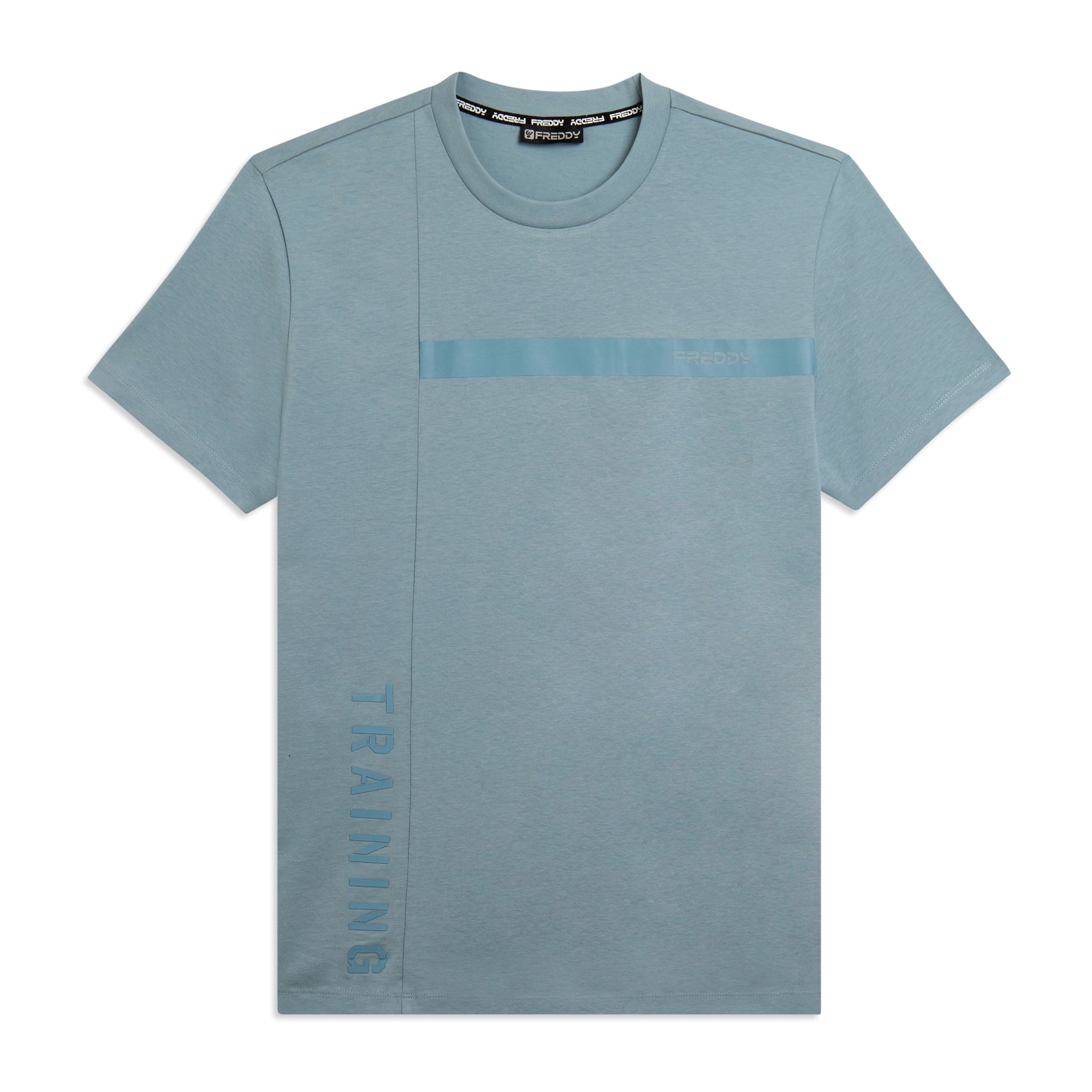 T-shirt in jersey con stampa logo tono su tono