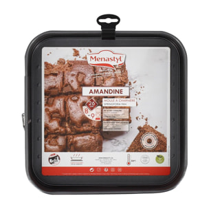 Moule à charnière carré en acier carbone 26cm AMANDINE