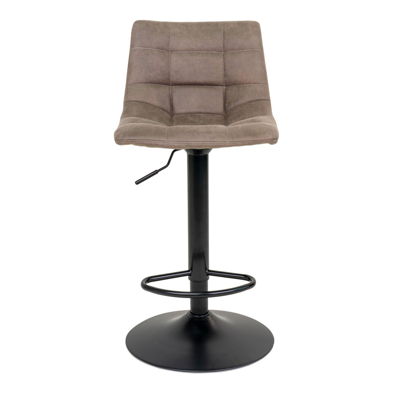 Set 2 sgabelli da bar Middelfart in microfibra marrone chiaro con gambe nere
