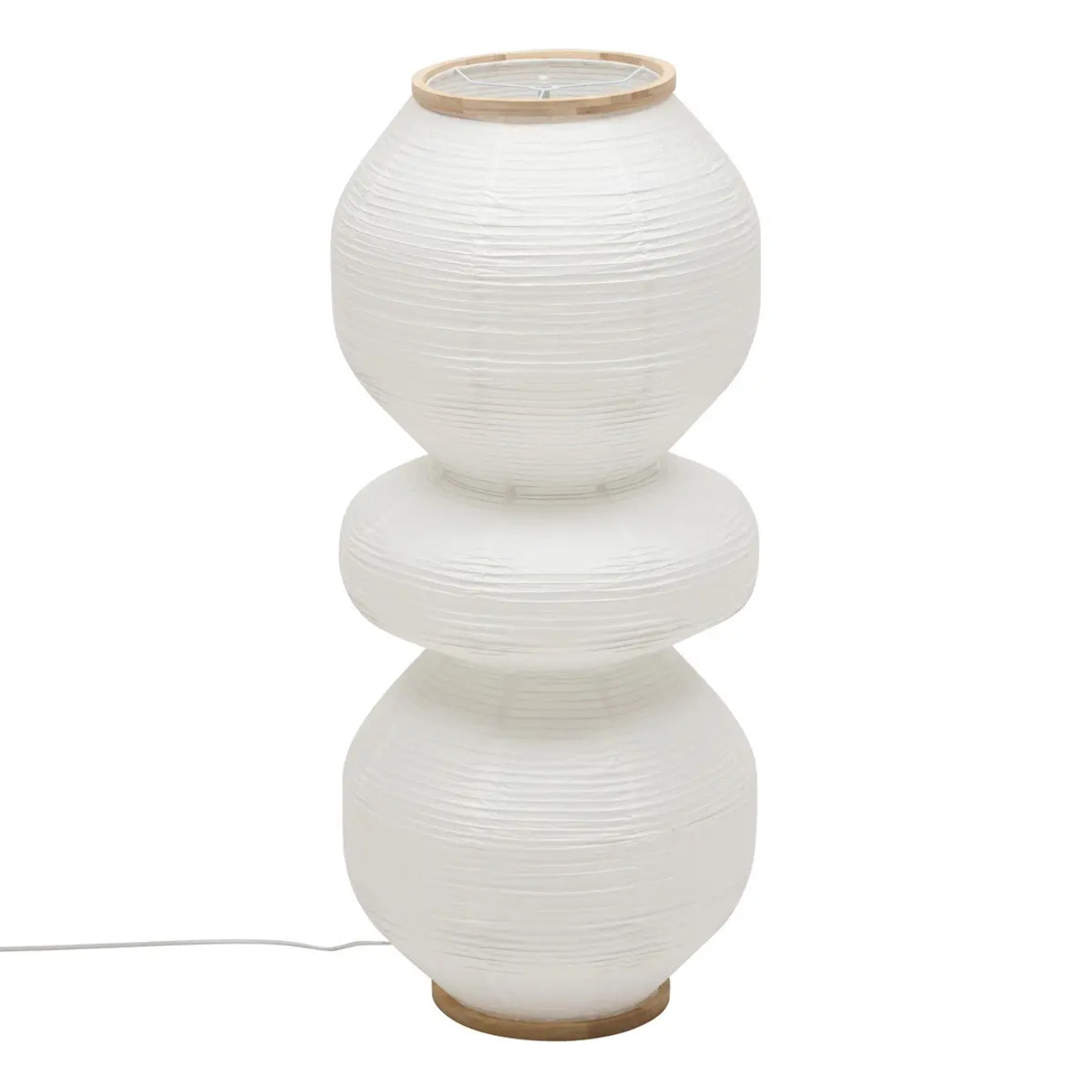Lampadaire Nika cylindrique H.100cm blanc