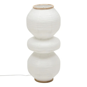 Lampadaire Nika cylindrique H.100cm blanc