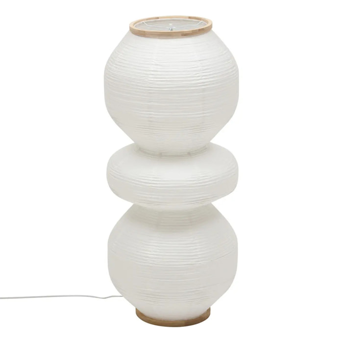 Lampadaire Nika cylindrique H.100cm blanc