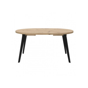 Table ronde en bois extensible D.110 cm - 3 coloris - XTRA