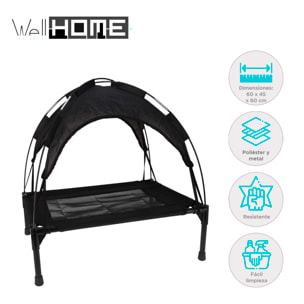 Tienda de campaña con cama para Mascotas de Tamaño Mediano a Grande: Cama Resistente y Duradera de Metal y Poliéster