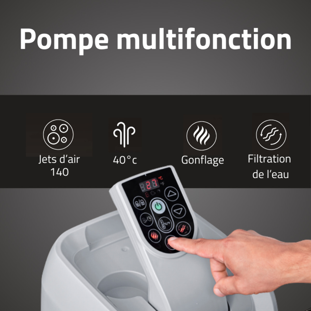 Bestway Spa gonflable rond Lay-Z-Spa Palm Springs AirJet 4-6 personnes