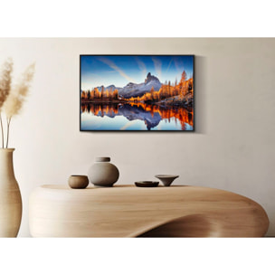 STAMPA SU TELA LACCATA C/CORNICE LAKE CM 90X4X60