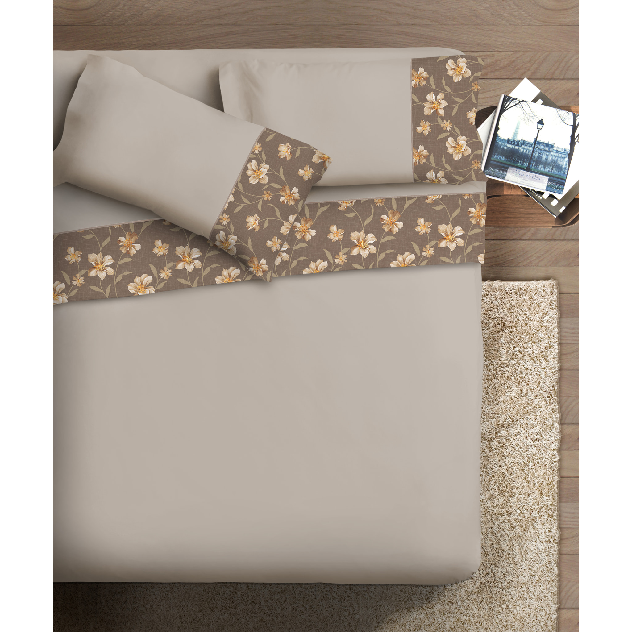 Completo letto Armonie IPERSAN Puro Cotone Gigliola Tortora