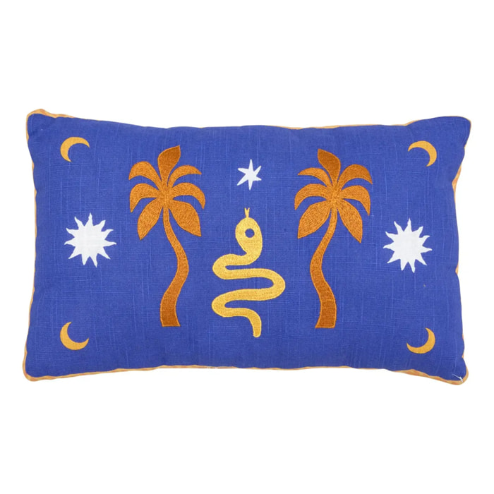 Coussin Libertad 30x50cm bleu indigo
