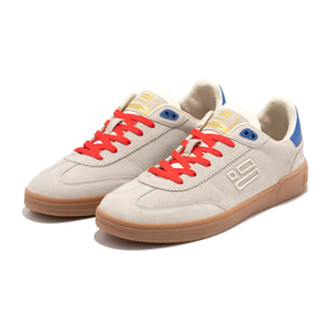 Zapatillas Bajas Piel de  Serraje Rebel Basic Flag Grises D.Franklin