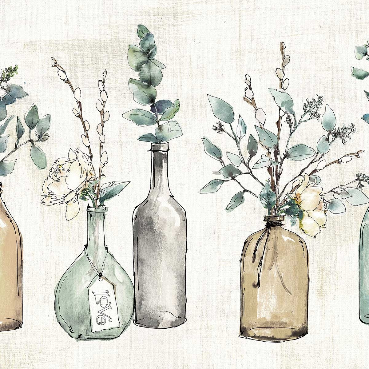 Tableau fleurs Boutures d'été Toile imprimée