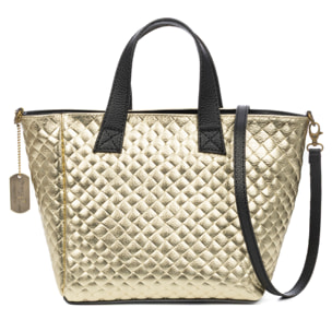 Cassandra borsa tote donna. Pelle autentica Camoscio laccato lucido.