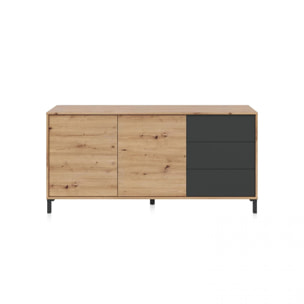 Aparador Brooklyn Gris Antracita - Roble Nodi