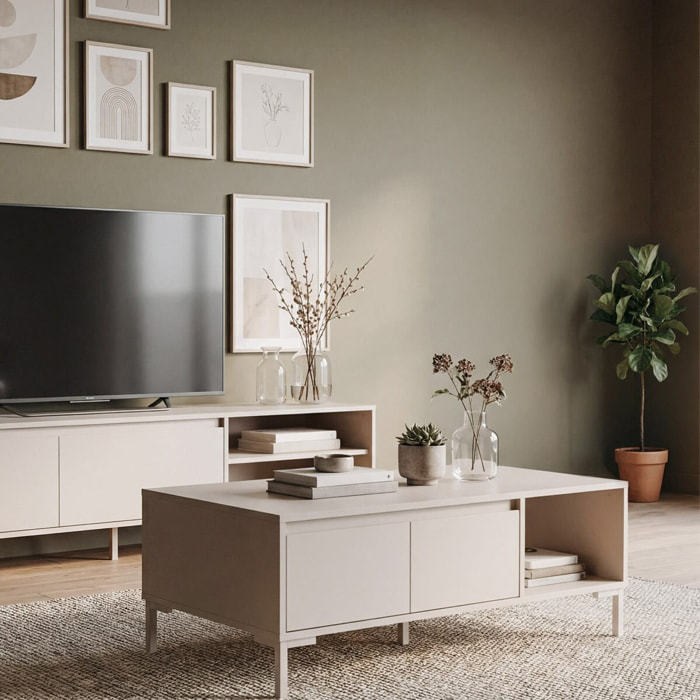 Table basse 2 portes 1 niche - RONDA