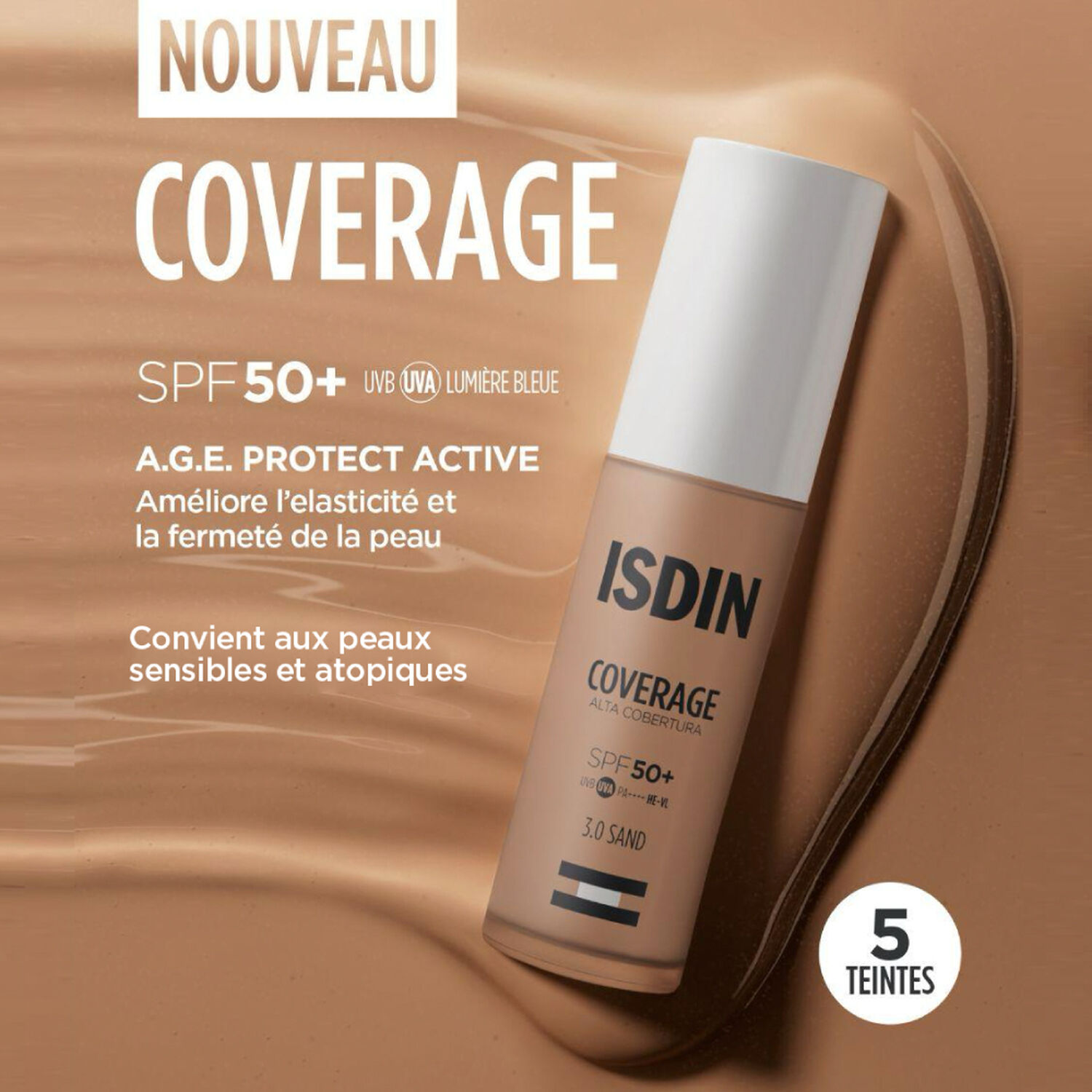 Coverage  A.G.E. Protect Active - Fond de Teint Haute Couvrance SPF50+ 30ml