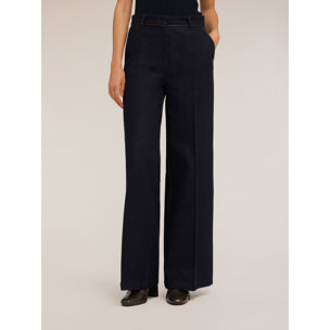 Motivi - Jeans palazzo con ribete - Azul