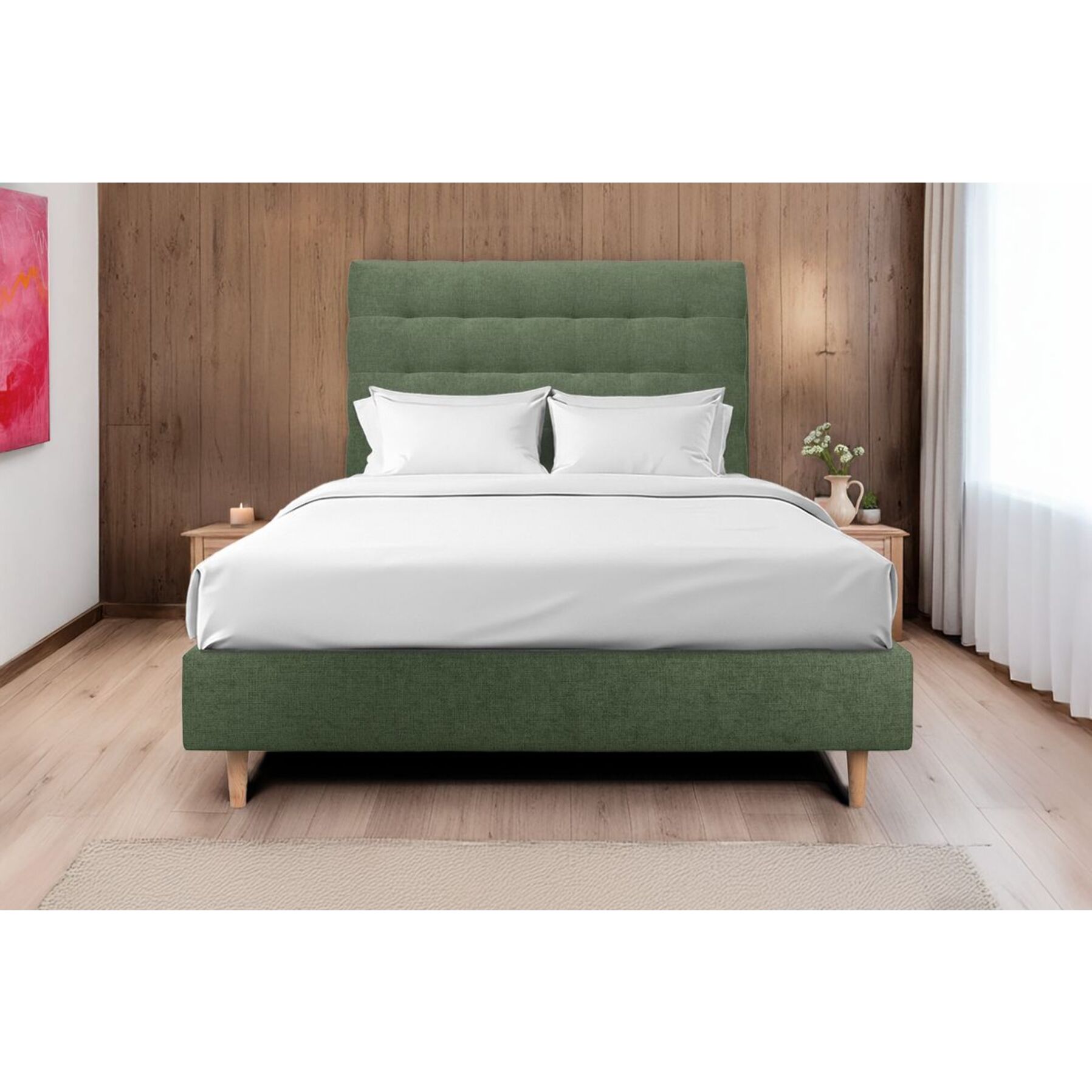 Tete de lit Capitonnée Tissu - Rembourrée A poser