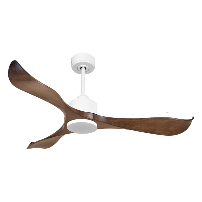 Ventilateur de plafond Réversible  Thermostat Wifi Moteur à courant continu Toits en pente Télécommande Adaptateur 2/3 Lames Hypersilence Mémoire