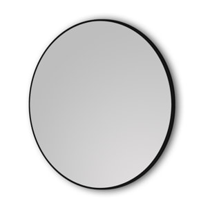 Miroir salle de bain circulaire 60cm de diametre - finition noir mat - RING DARK 60