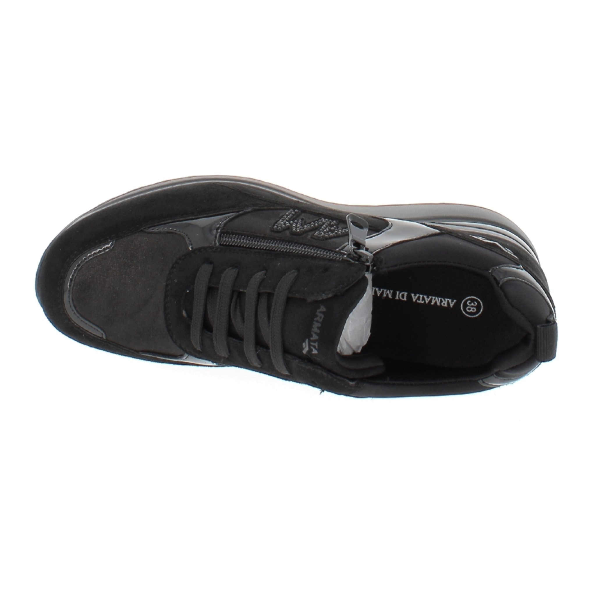 Armata di Mare Scarpe Donna Sneakers Casual con Zip Laterale Soletta in Memory Foam AMD W42H15 Black