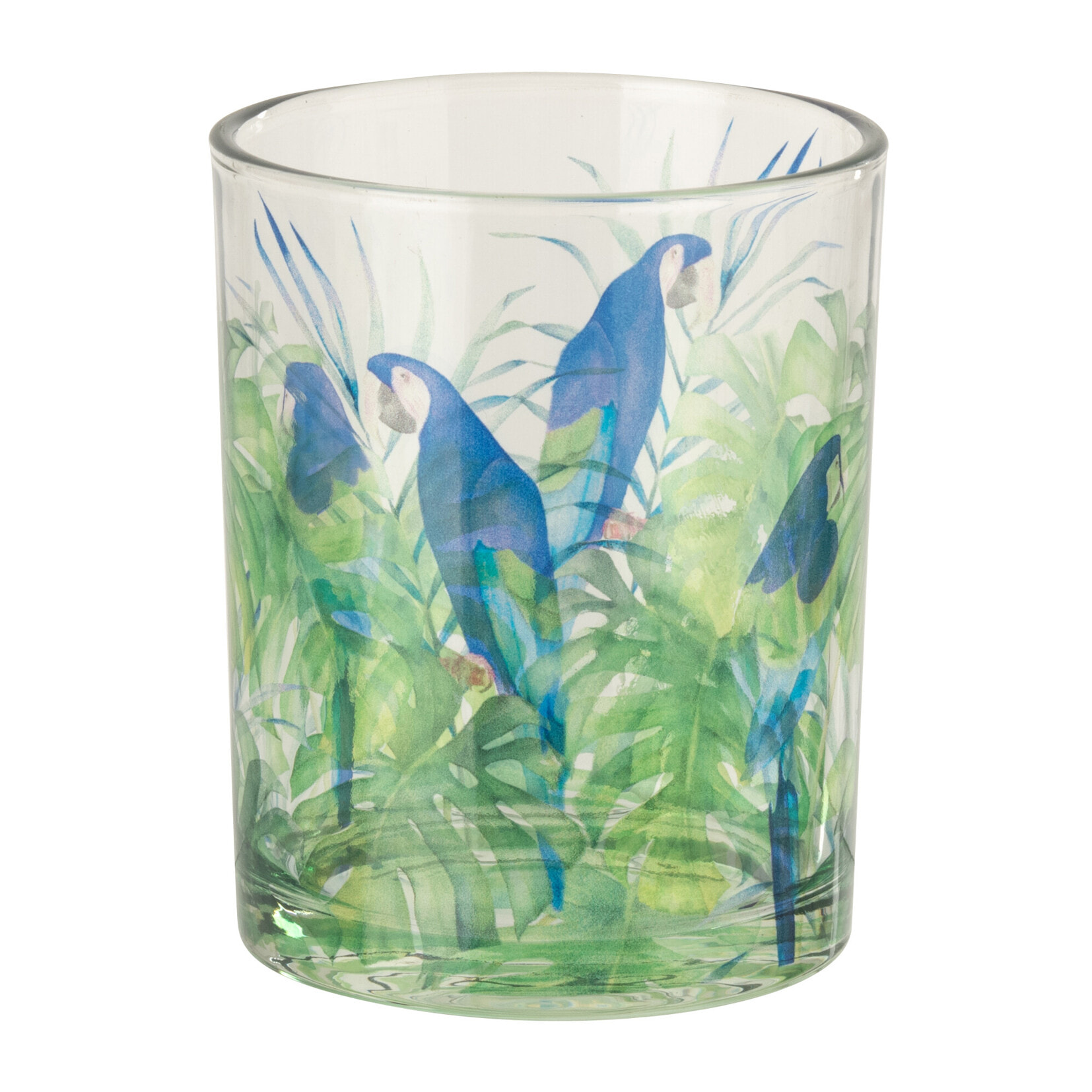 J-Line Photophore Perroquet - verre - bleu/vert - medium