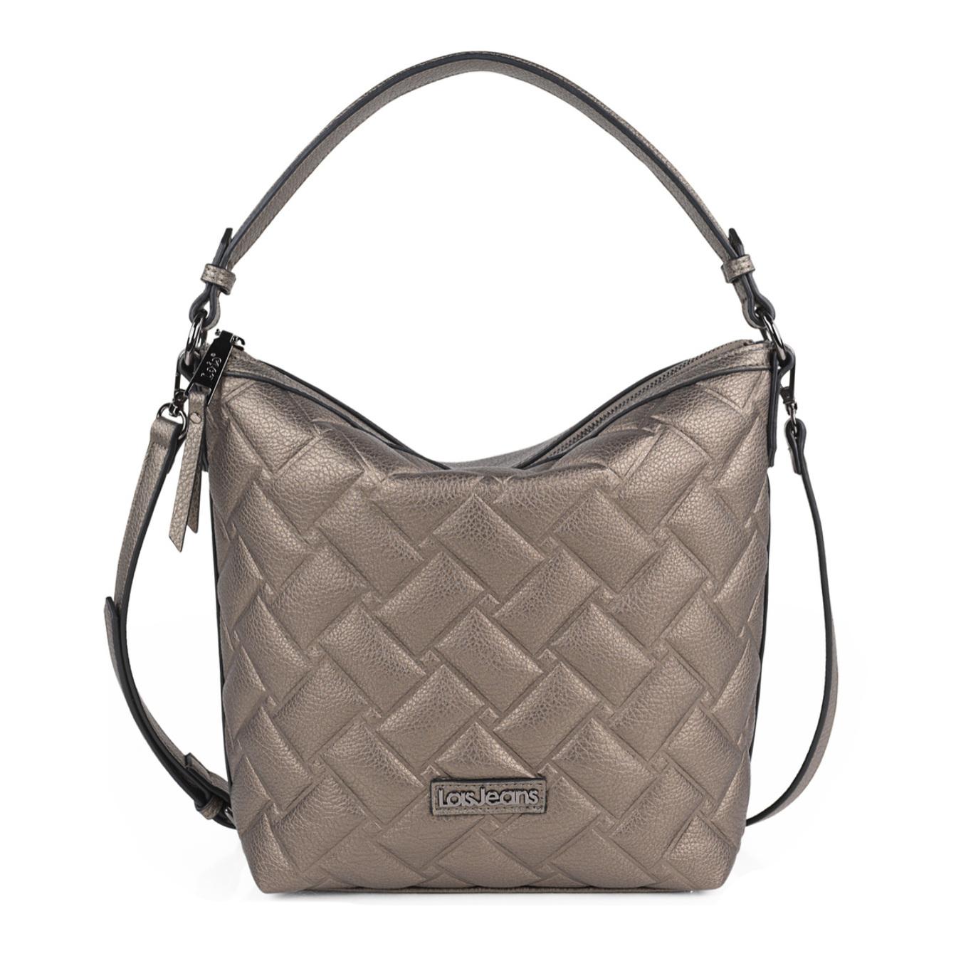 Bolso Hobo-Hombro Lois Dewey Plata Oscuro