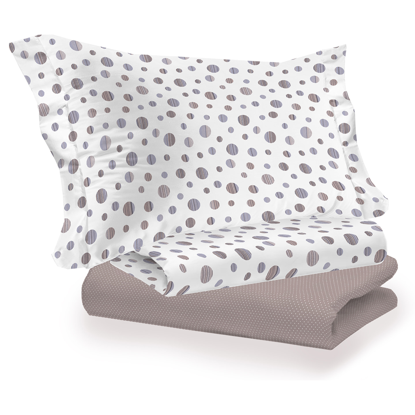 Completo letto dandy beige 100% cotone