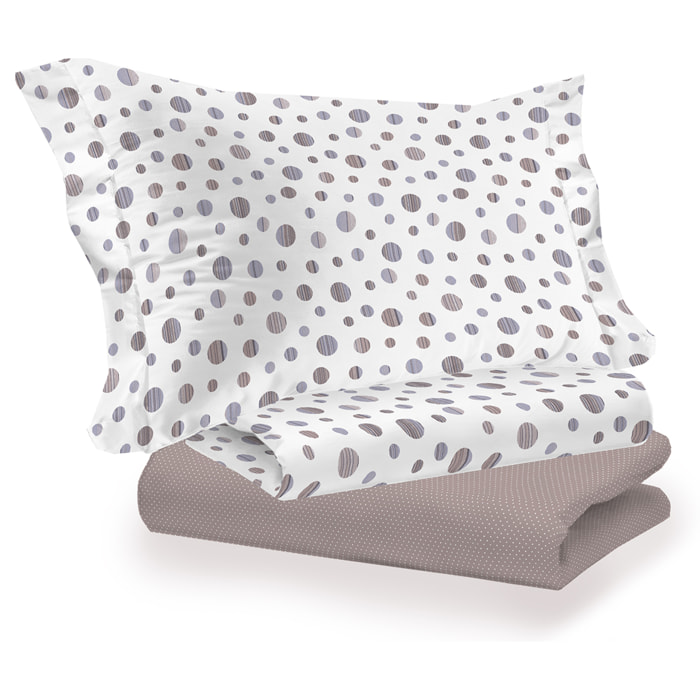 Completo letto dandy beige 100% cotone