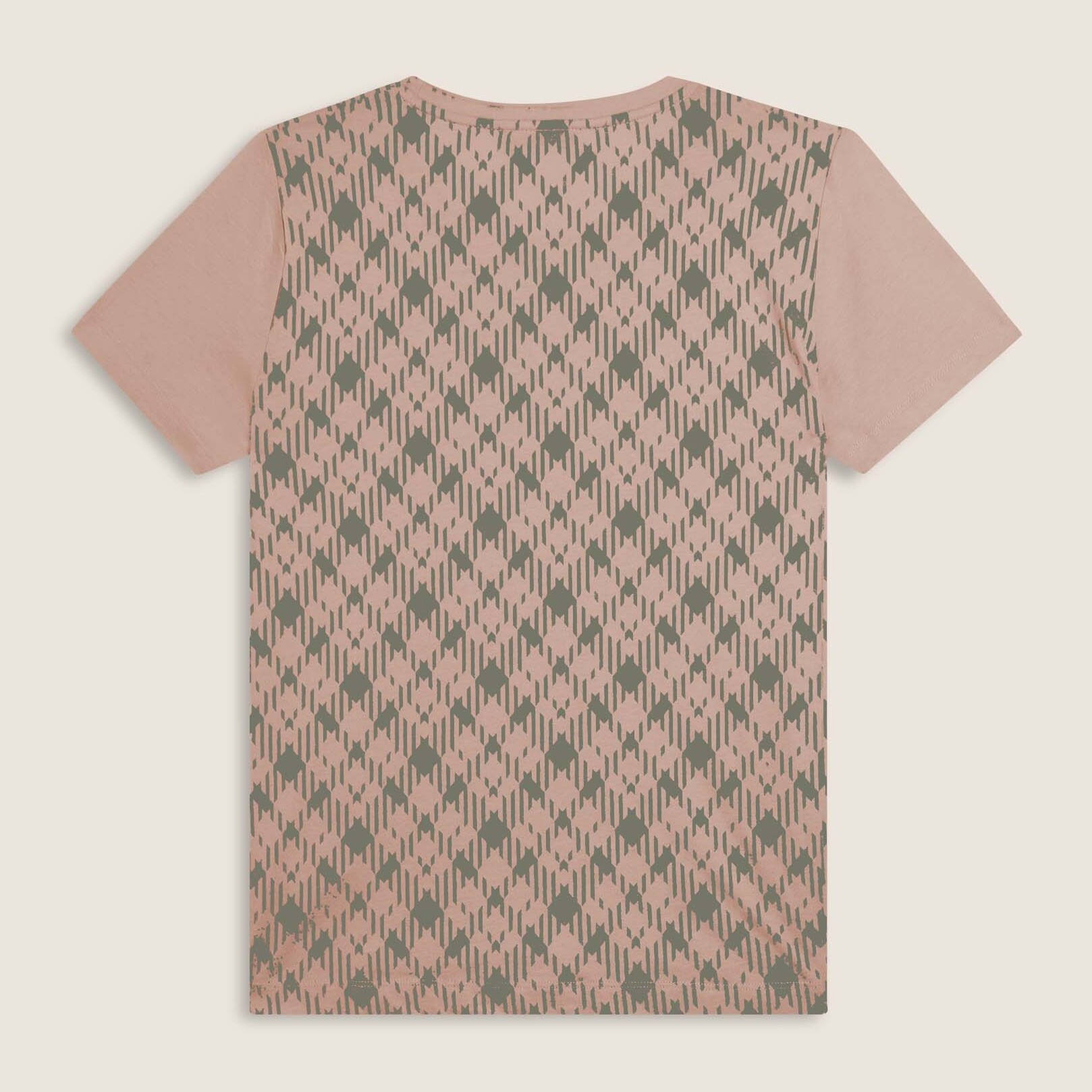 T-shirt raglan con inserto geometrico