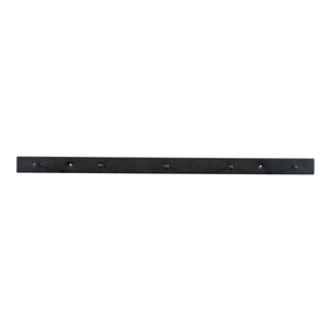 Appendiabiti da parete Vita in acciaio nero 5 ganci 70x4x4 cm