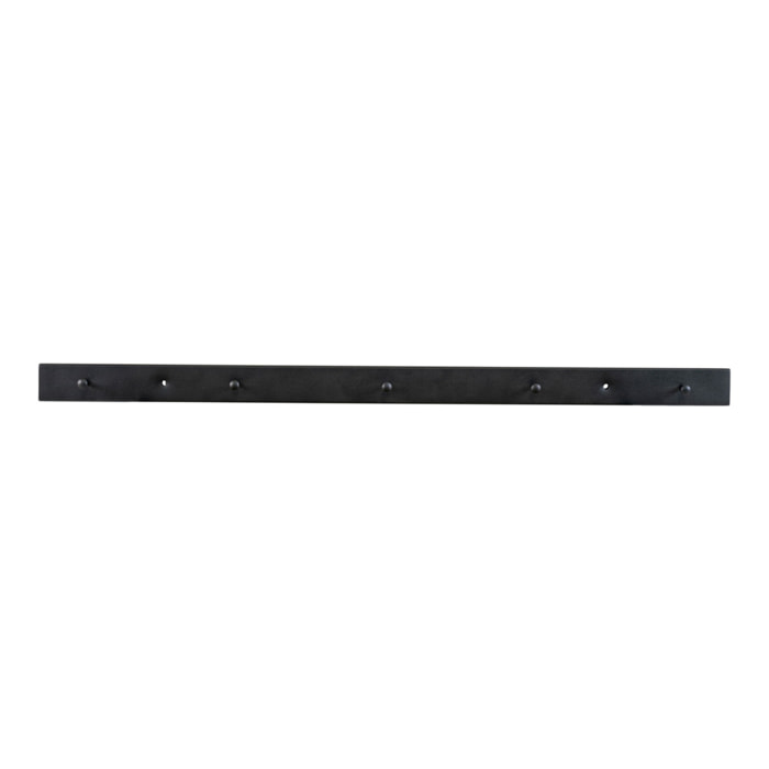 Appendiabiti da parete Vita in acciaio nero 5 ganci 70x4x4 cm
