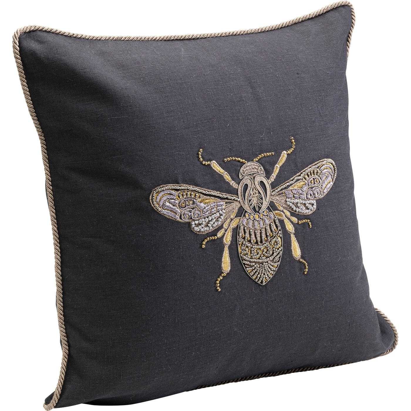 Coussin noir abeille Kare Design