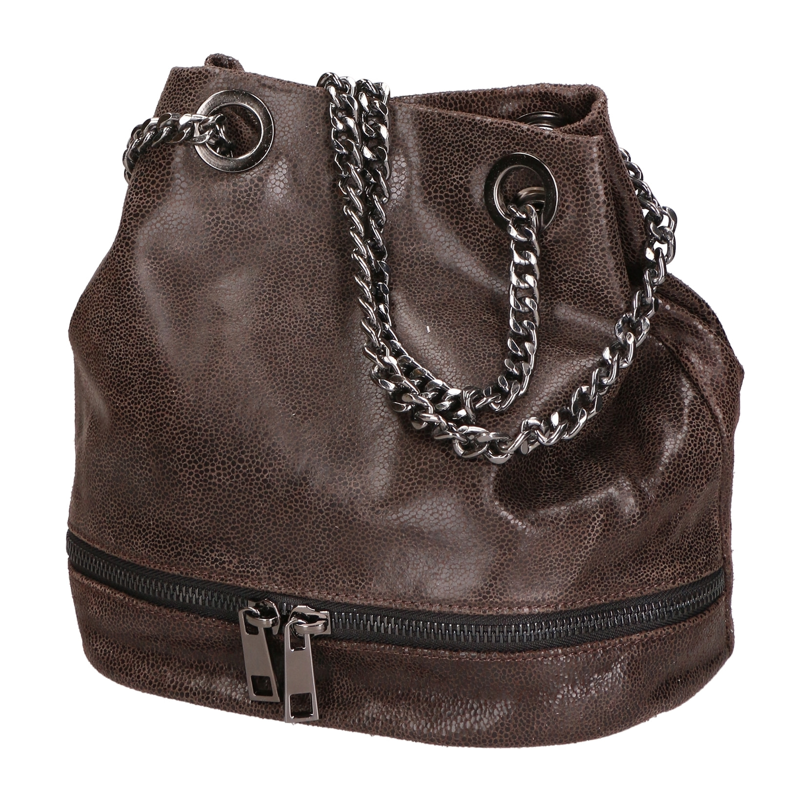 Borsa a spalla da donna In Vera pelle Made in Italy 30x26x17 cm