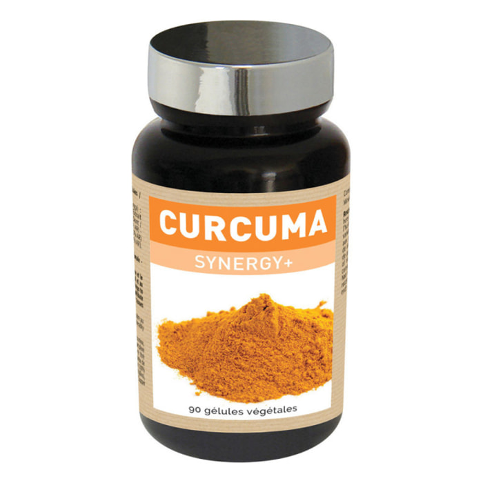 NUTRIEXPERT – Curcuma Synergy + – Maintien la santé des articulations, os et cartilages – Enrichi en minéraux Antioxydants – Contribue à la formation de collagène - Vegan - 90 gélules végétales