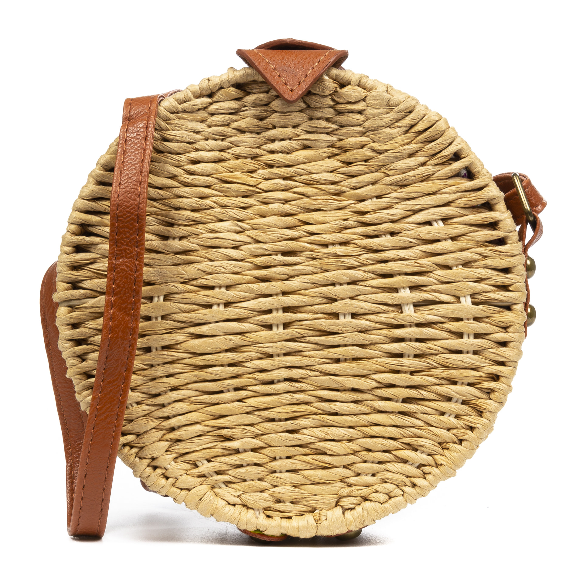 Cuneo Bolso bandolera Mujer. Tejido Paja  Piel Sintética PU