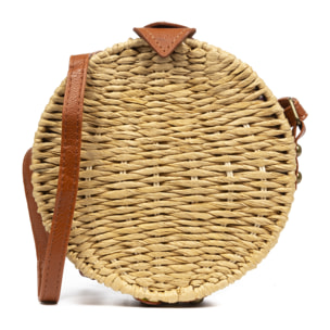 Cuneo Bolso bandolera Mujer. Tejido Paja  Piel Sintética PU