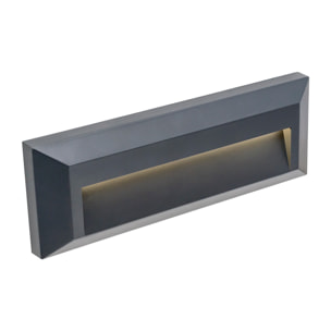 Forlight APLIQUE IP65 SIRAM LED 2.5 BLANCO CÁLIDO - 3000K ON-OFF GRIS URBANO 290