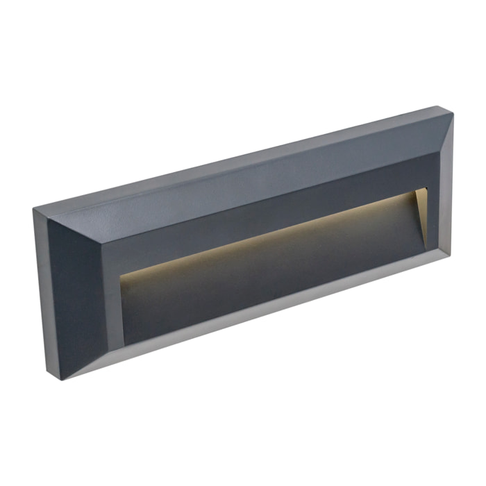 Forlight APLIQUE IP65 SIRAM LED 2.5 BLANCO CÁLIDO - 3000K ON-OFF GRIS URBANO 290