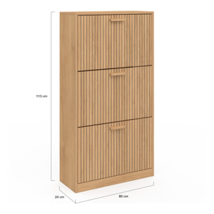 Meuble chaussures Faustine 3 portes - 18 paires