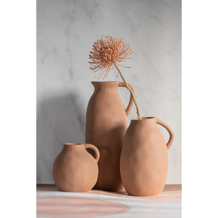 J-Line Vase Cruche Ceramique Marron S