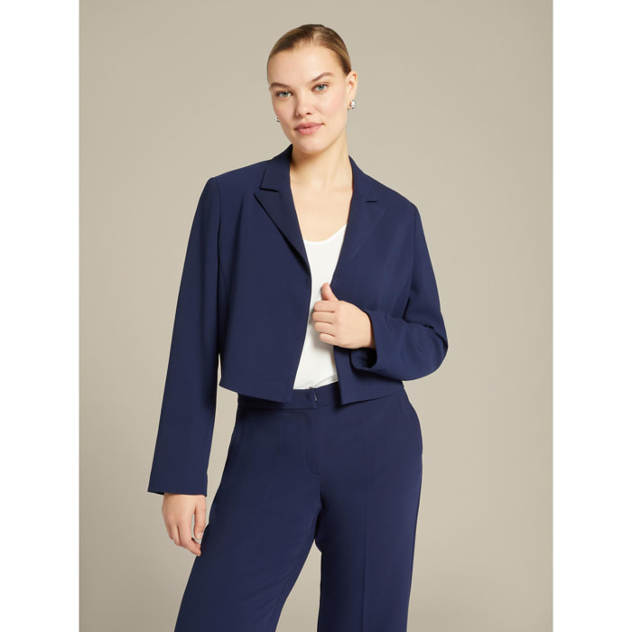 Elena Mirò - Giacca spencer in cady stretch - Blu