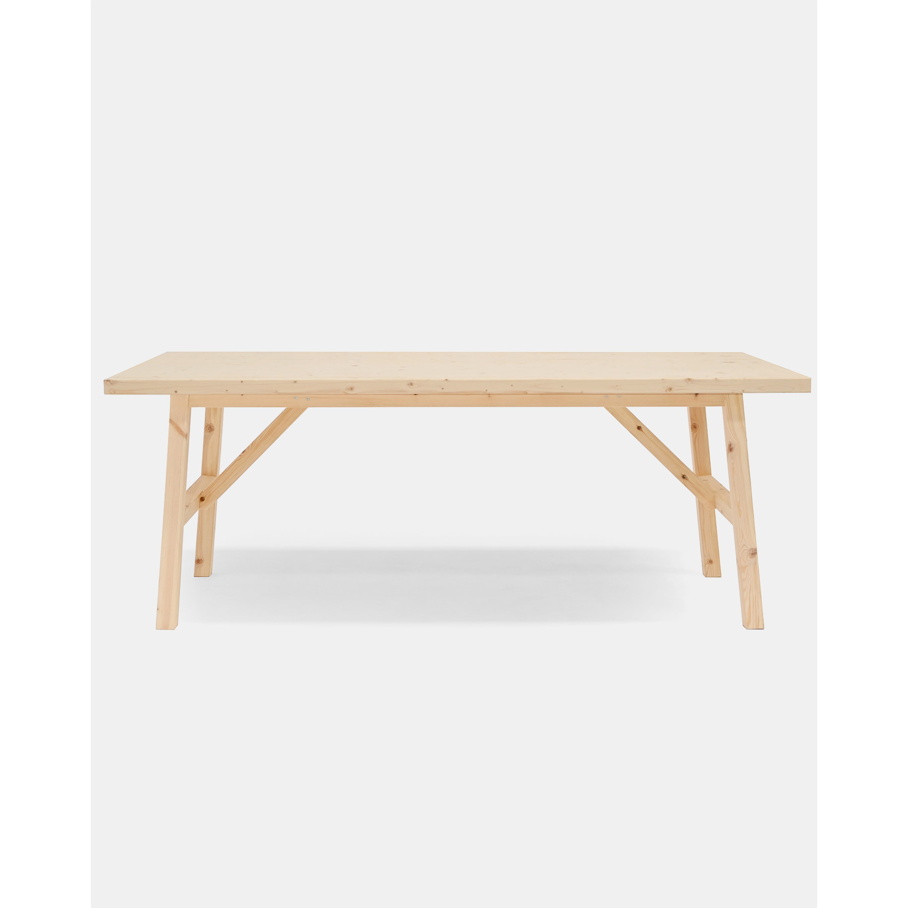 Table à manger en bois massif ton naturel en différentes tailles