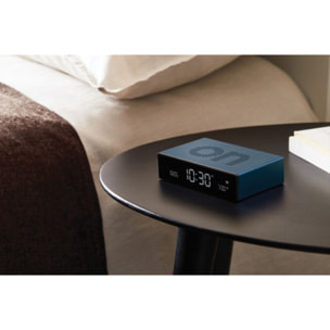 Réveil LEXON Flip Premium Rechargeable Aluminium Bleu
