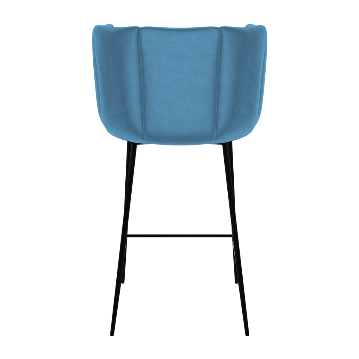 Lot de 2 chaises pour îlot central 67 cm en velours bleu - Rosy