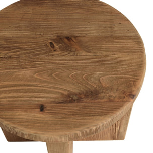 SANDY - Tabouret rond 40x40cm bois Pin recyclé